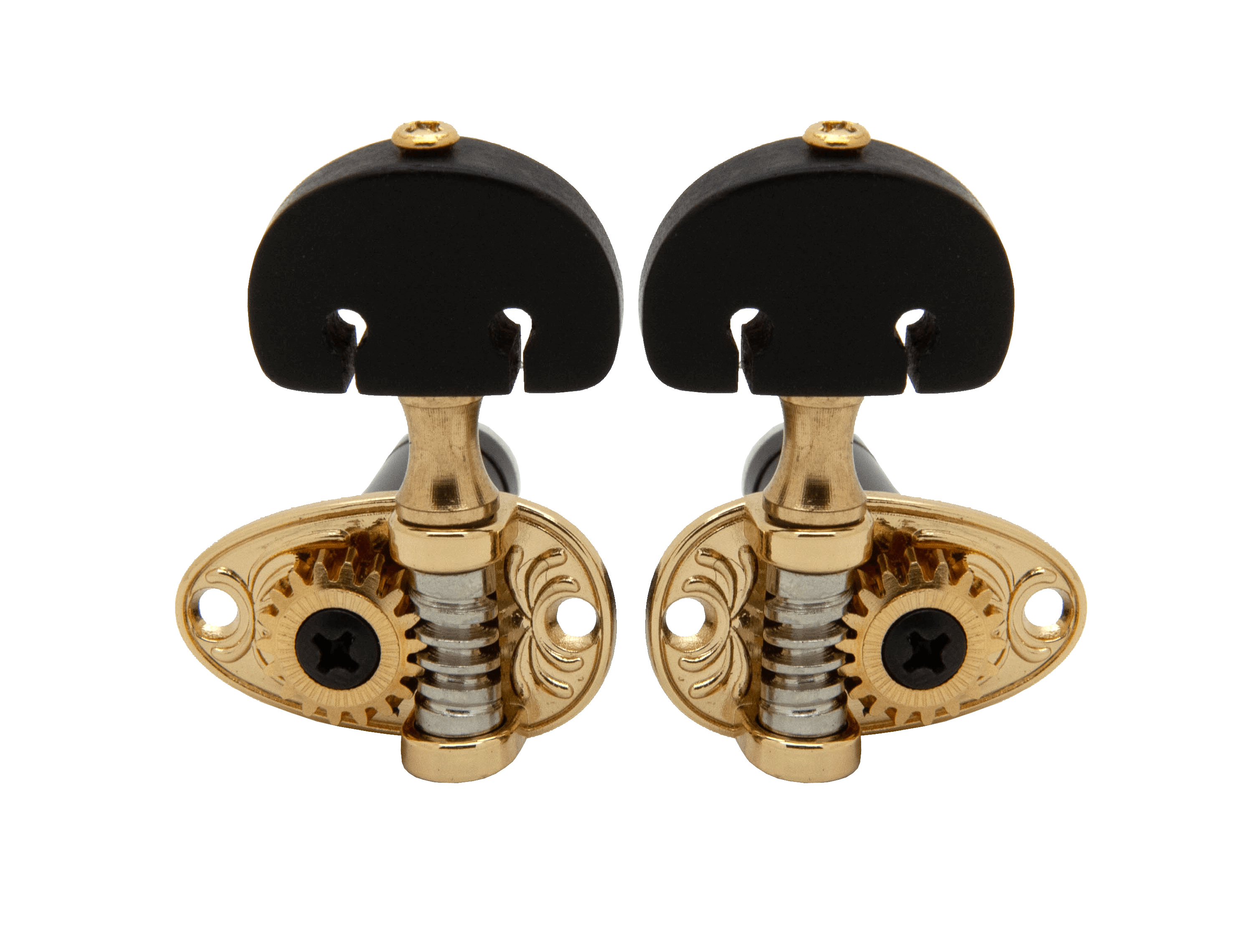 TARRAXA INDIVIDUAL DE VIOLÃO NYLON PINO GROSSO COM ROLAMENTO 18 DENTES DOURADA BOTÃO ESCURO | RAX526GPR-E6 (3+3)