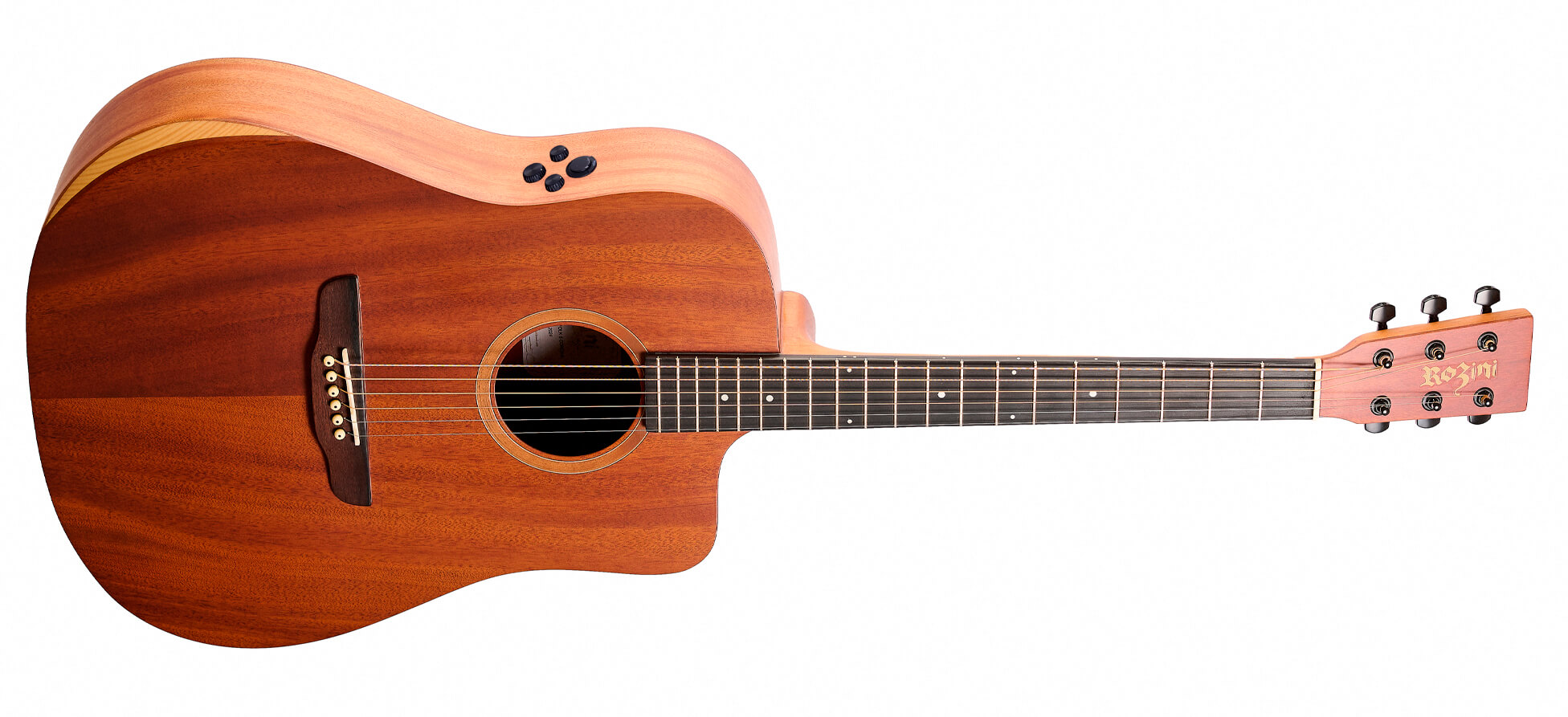 Violão Custom Folk Cutaway Ativo EQ RE-2 + Bag | RX341.RE2.F.CT.M - Violões | Rozini Instrumentos Musicais | 100% Brasileira