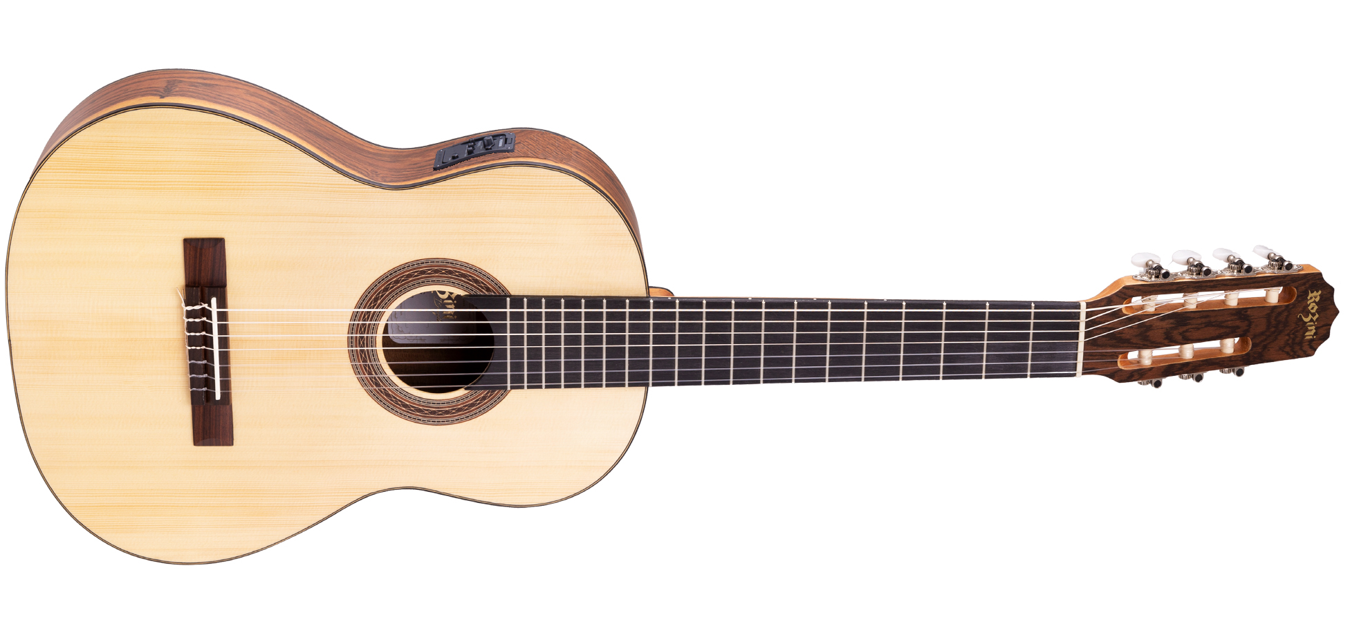 VIOLÃO STUDIO 7 CORDAS FOSCO ATIVO FISHMAN CLASICA III | RX517.FC3.F.LP - Violões | Rozini Instrumentos Musicais | 100% Brasileira