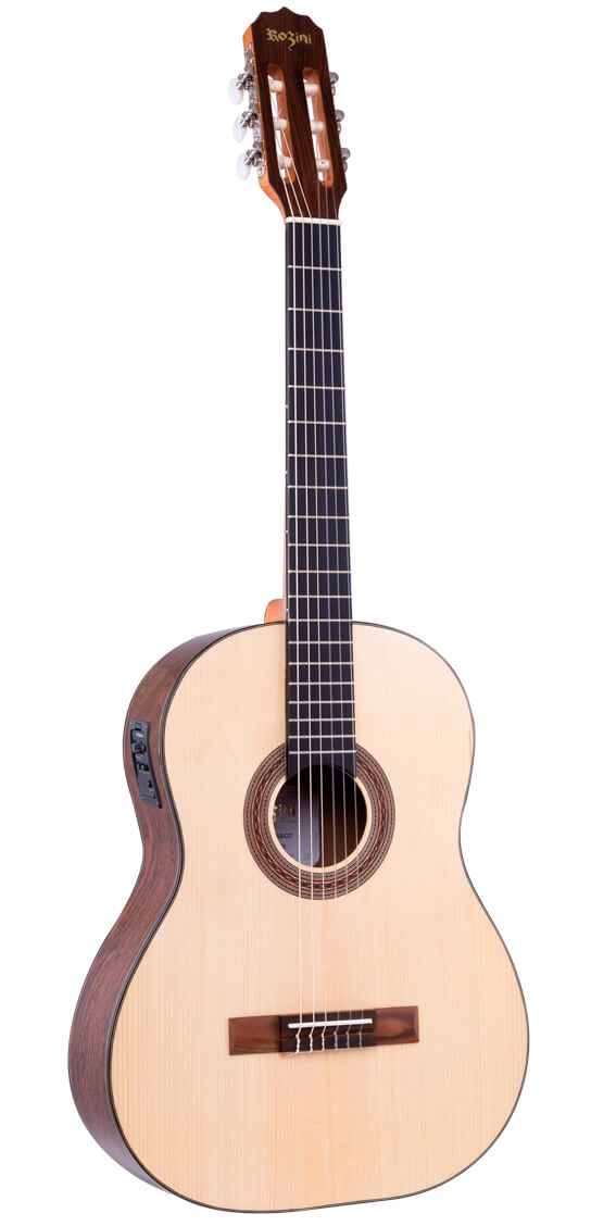 VIOLÃO ROZINI STUDIO CLÁSSICO ATIVO FISHMAN CLÁSICA III | RX210.FC3.N.LP