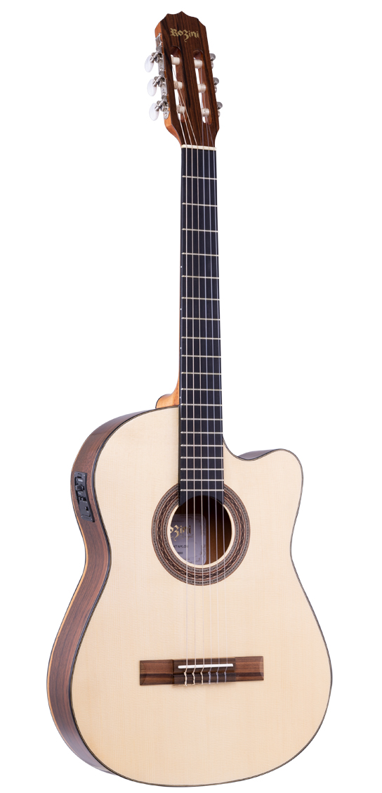 VIOLÃO ROZINI STUDIO FLAT FOSCO ATIVO FISHMAN CLASICA III | RX515.FC3.F.CT.LP 