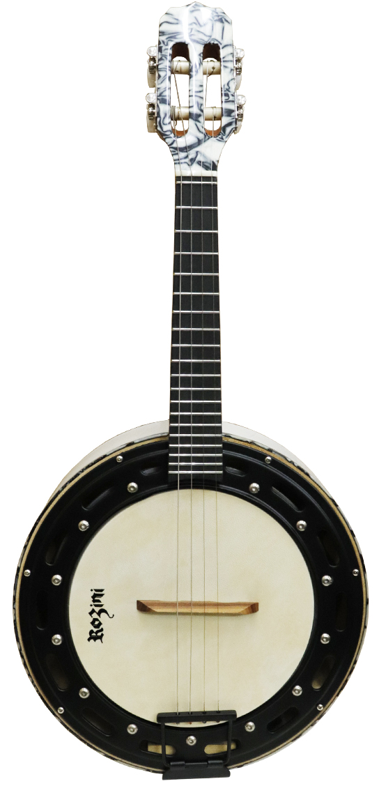 BANJO COLOR LUXO ELETRIFICADO PASSIVO BRANCO E PRETO FOSCO | RJ13.EL.BPF